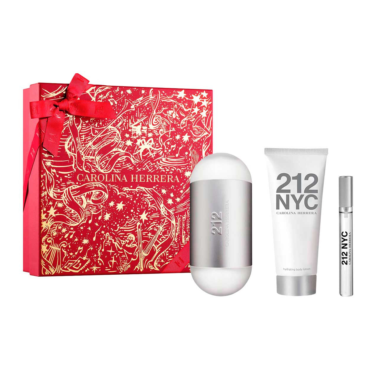 212 Woman Navidad SET 3 Piezas Dama EDT 100ml + Locion Hidratante 100ml + Miniatura 10ml