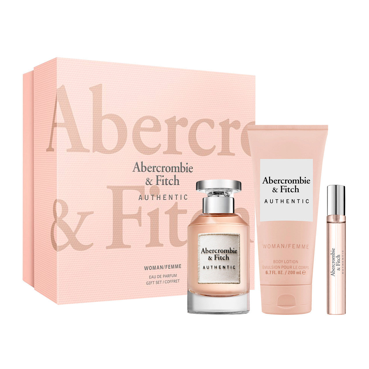 A&F Authentic SET 3 Piezas Dama EDP 100ml + Crema Corporal 200ml + Miniatura 15ml